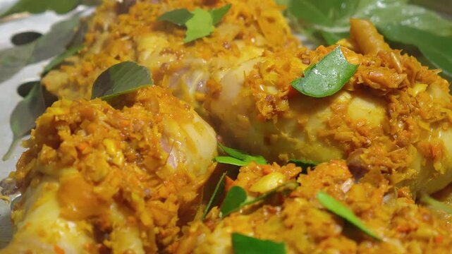 Steamed Chicken with Turmeric and Herbs