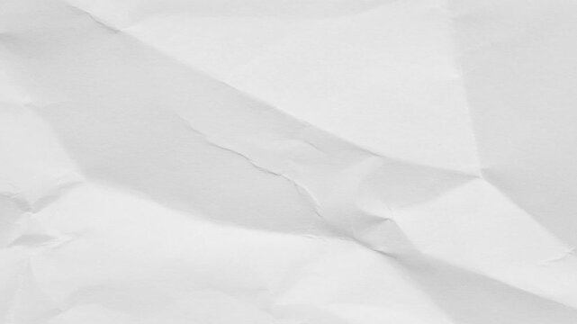 white crumpled and creased paper sheet texture background