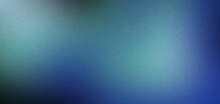 Blue abstract gradient background with teal glow and soft grain texture, dark vignette, blurred smooth color transition for wallpaper, banner, or modern design