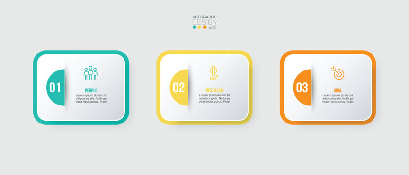 Template with step business infographic or option design.