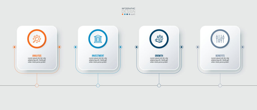Timeline chart business infographic template.