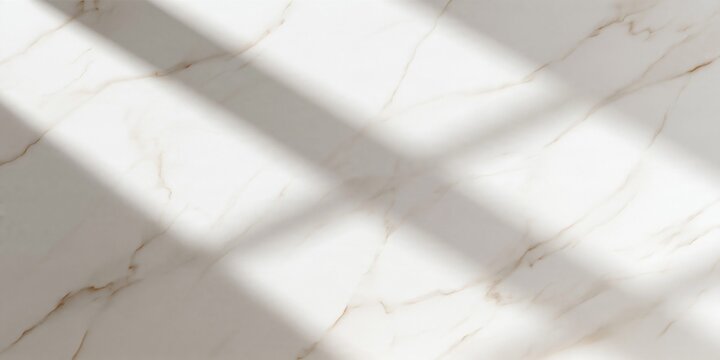Abstract shadow play on elegant white marble texture