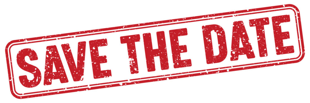 save the date red grunge stamp with no background. save the date stamp