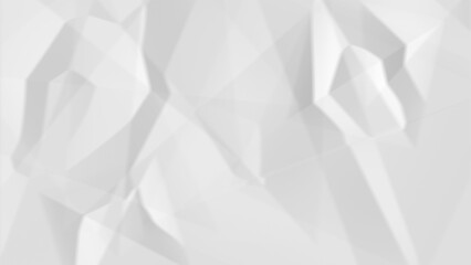 Obraz premium White Crumpled Paper Texture Angular Creased Origami Surface Background