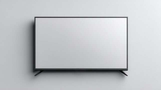 Sleek television display against a simple backdrop