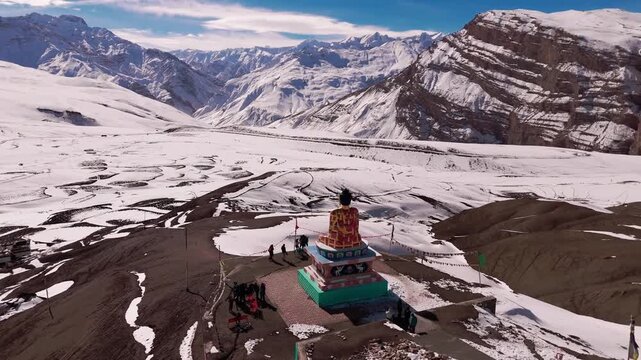 Langza Spiti Valley Drone Shot | Winter Spiti | Spiti Valley during Winters | Spiti Valley Himachal India