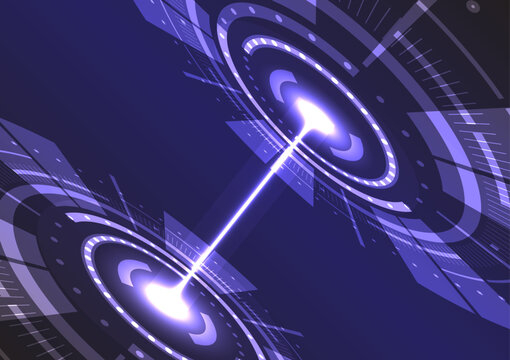 Ring radar vector of abstract wireless technology laser electronic abstract background futuristic science graphic design vector illustration. Digital world technology concept