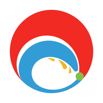 Abstract Red Blue and Green Circle Design