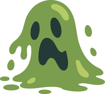 Halloween slime monster isolated vector illustration