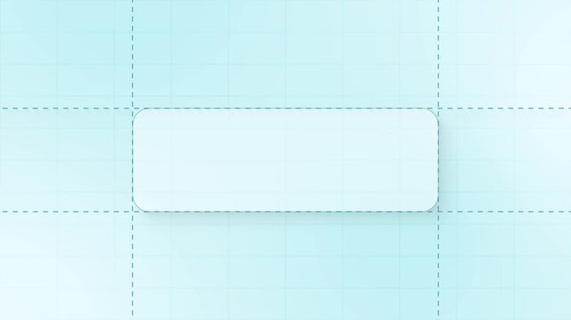 Minimal Light Blue UI Interface with Rounded Rectangle and Alignment Grid