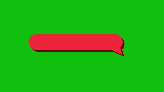 Please subscribe pop up notification with bubble chat style on green screen. 4K Video