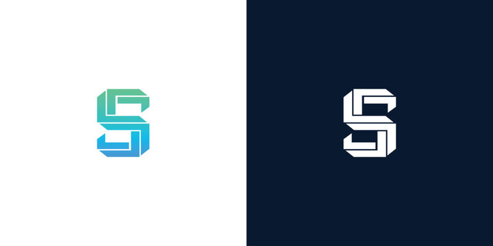 Abstract geometric letter S logo design with isometric 3D blocky style for corporate business identity and modern branding projects