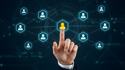 Obraz premium digital talent selection and recruitment concept