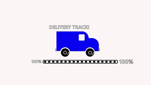 Online Delivery tracking  icon animation loding0-100 parsent