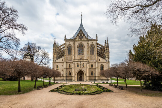 West Facade of Saint Barbara Church in Kutna Hora