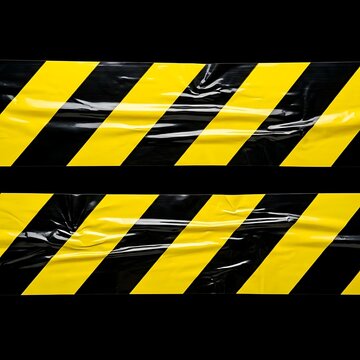 Danger tape stripes warning caution hazard barrier security sign