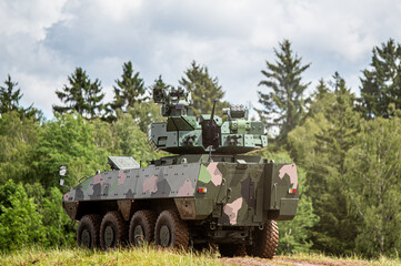 Camouflaged Wheeled Armored Vehicle  © Alexandr