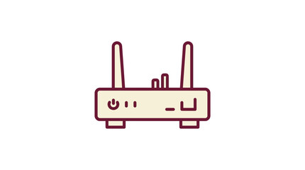 Obraz premium Wireless Router Icon Isolated on Transparent Background