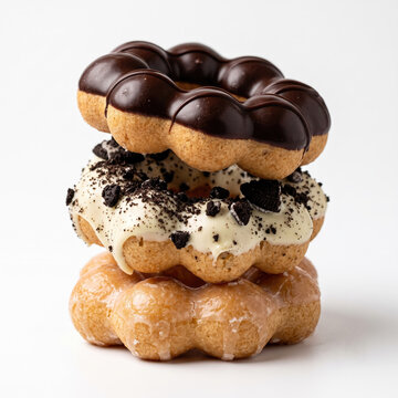 Delightful stack of sweet mochi donuts brings joy