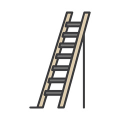 Simple wooden ladder illustration © nuju
