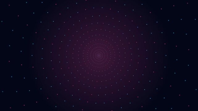 Abstract digital tapestry of radiating dots, symbolizing focus and the persistent pursuit of progress towards a central goal, embodying unwavering ambition and future potential