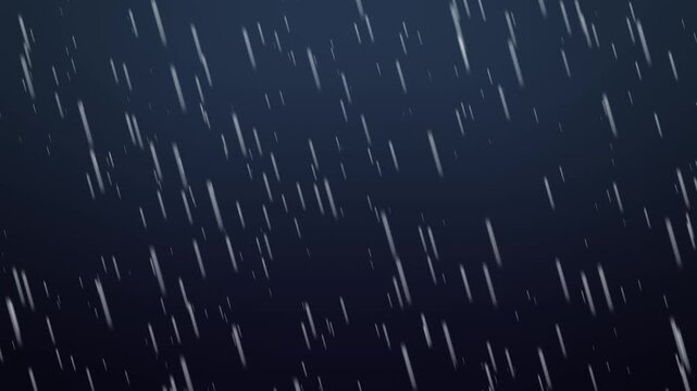 Steady rain falling falling almost straight against a soft sky, seamless 4K loop background