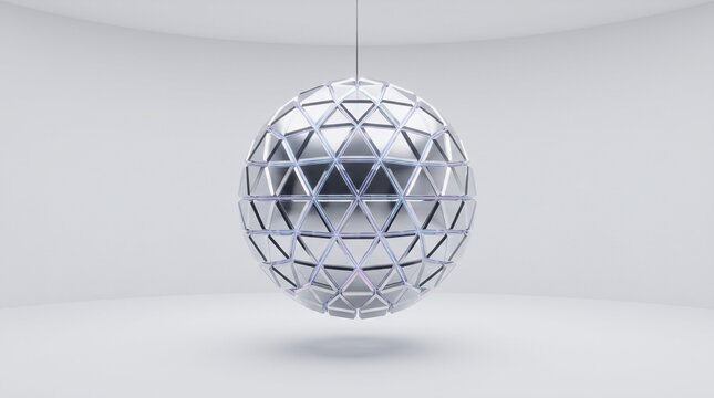 Spherical chrome disco object
