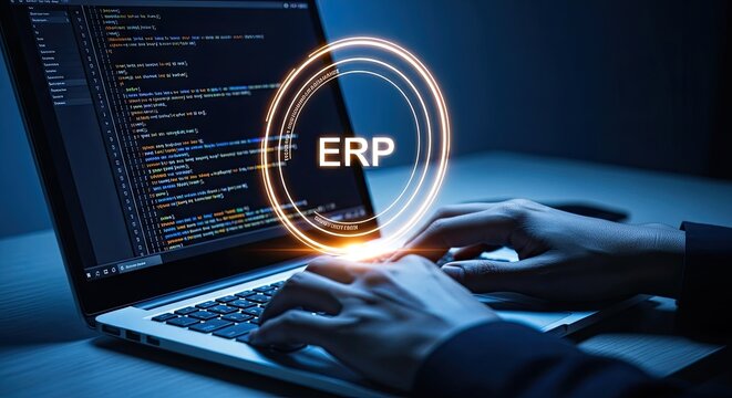 ERP System Implementation and Management on Laptop Computer.