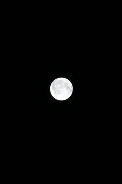 8月の夜空　美しい満月が光る03