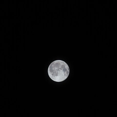 8月の夜空　美しい満月が光る11 © スタジオ　スパロウ