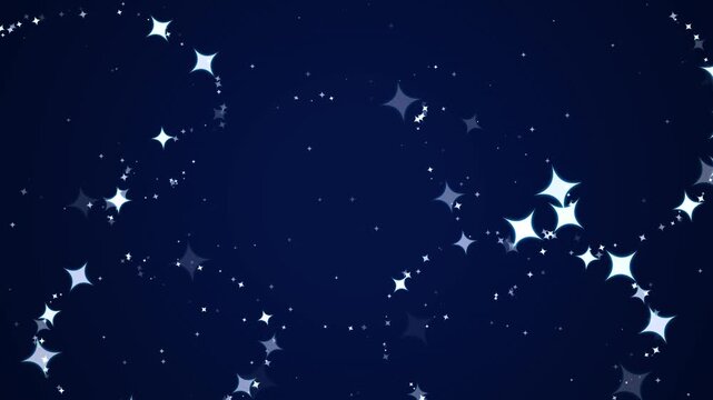 Cinematic motion background with glowing stars loop