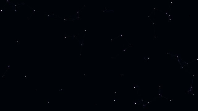 Cinematic night sky with glowing stars stock footage