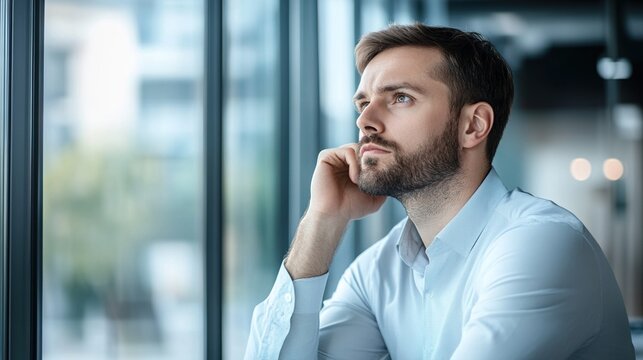 concentration. Thoughtful professional in a modern workspace with soft backlighting and bokeh. pitch deck slides, case study pages, designed for brand storytelling and e-commerce strategy.
