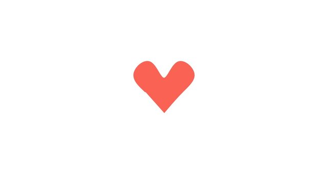 Minimalist Red Heart Symbol Graphic Design for Digital Social Media Expressions