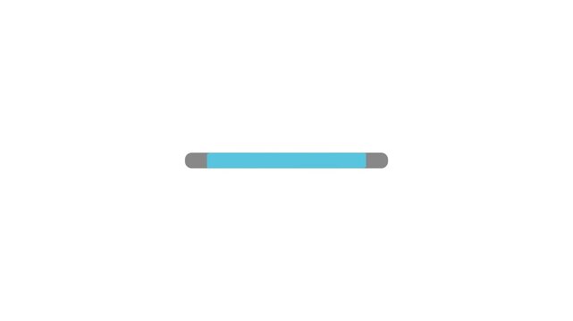 Minimalist Horizontal Progress Bar Icon Featuring A Smooth Cyan Loading Indicator
