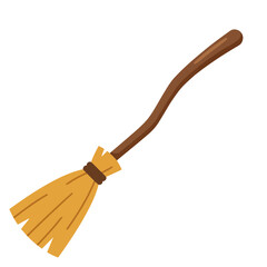 Witch broom Halloween magic illustration © rendi