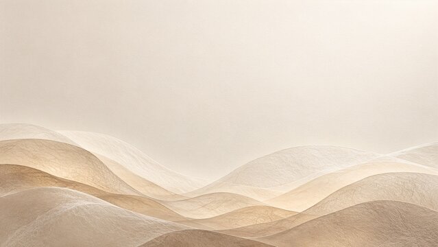 3D paper art background with translucent vellum horizontal waves