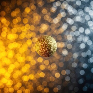 Elegant abstract background featuring soft unfocused bokeh circles in shades of gold and gray, creating a shimmering and luxurious texture, gold, elegant, soft