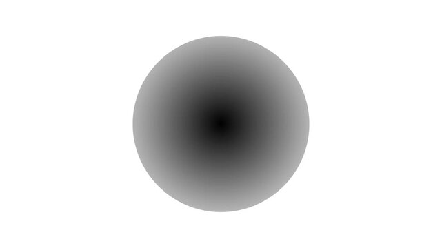 Dark Gray Circular Gradient Sphere with Smooth Radial Shading on a Clean White BackgroundMinimal Black Gradient Circle Creating a Soft Three-Dimensional Spherical Appearance