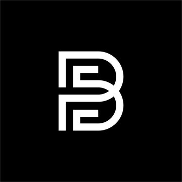 Futuristic BF or FB monogram featuring sleek geometric lines and clever interlocking structure. Ideal for tech startups, software development, digital platforms, or corporate business ventures.