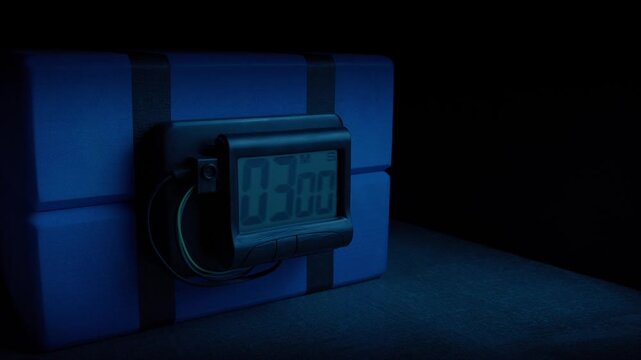 C4 Bomb Counts Down In The Dark
