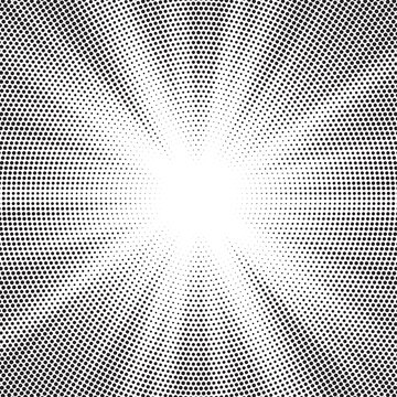 Halftone texture dot radial background, cartoon comic retro pop art dot border, halftone shadow