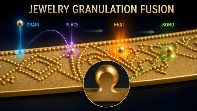 Jewelry Granulation Fusion Process Infographic