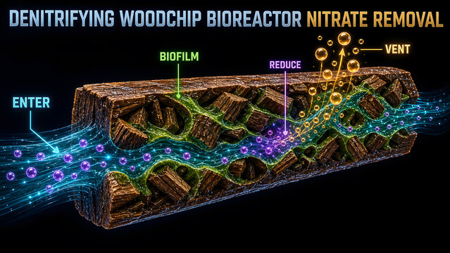 Denitrifying Woodchip Bioreactor Nitrate Removal