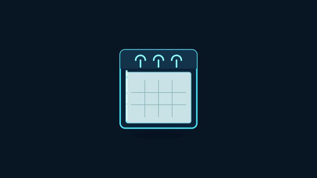 A minimalist digital calendar interface with a grid layout and three upward arrows at the top, suggesting upcoming events or scheduling functions