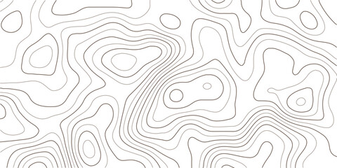 Minimalist topographic map vector background. Seamless contour lines pattern. White geography terrain texture, hiking elevation symbols illustration. © MD.HUZZATULLAHISLAM
