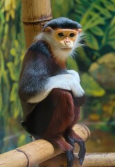 Red-shanked douc (Pygathrix nemaeus) © Hana