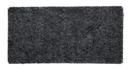 Rectangular swatch of dark charcoal brushed wool fleece fabric © Pimpun