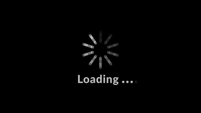 white circle loading gif icon animation. animated loading wheel with transparent alpha channel black background. dots loading circle waiting icon seamless Loop video
