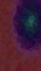 Fototapeta premium Rich burgundy and deep teal geometric low poly background with contrasting light creating a dramatic visual effect for art.